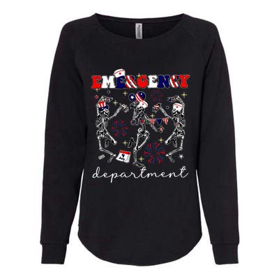 Emergency Department Skeleton Dancing Er Nurse Womens California Wash Sweatshirt