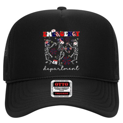 Emergency Department Skeleton Dancing Er Nurse Trucker Hat