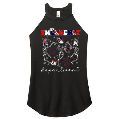 Emergency Department Skeleton Dancing Er Nurse Women's Perfect Tri Rocker Tank