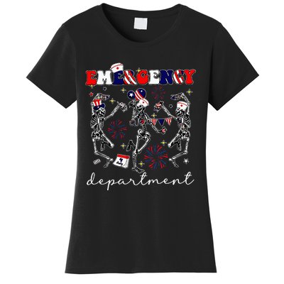 Emergency Department Skeleton Dancing Er Nurse Women's T-Shirt