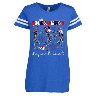 Emergency Department Skeleton Dancing Er Nurse Enza Ladies Jersey Football T-Shirt