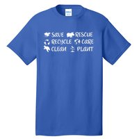 Earth Day Save Bees Rescue Recycle Care Clean Plant Trees Gift Tall T-Shirt