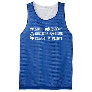 Earth Day Save Bees Rescue Recycle Care Clean Plant Trees Gift Mesh Reversible Basketball Jersey Tank