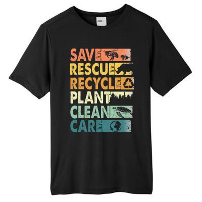 Earth Day Save Bees Rescue Animals Recycle Plastics Tall Fusion ChromaSoft Performance T-Shirt