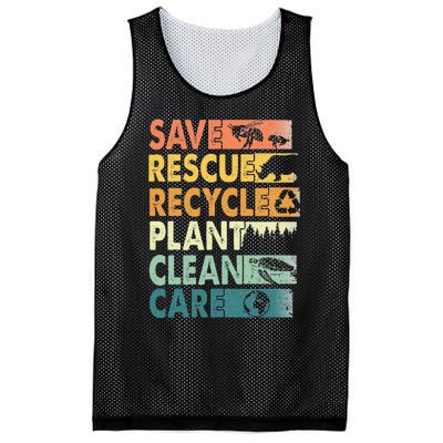 Earth Day Save Bees Rescue Animals Recycle Plastics Mesh Reversible Basketball Jersey Tank