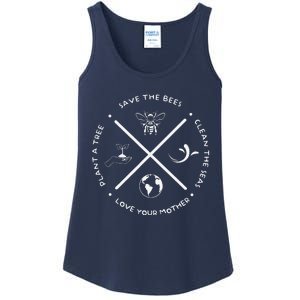 Earth Day Save The Bees Plant More Trees Clean Seas Protect Ladies Essential Tank