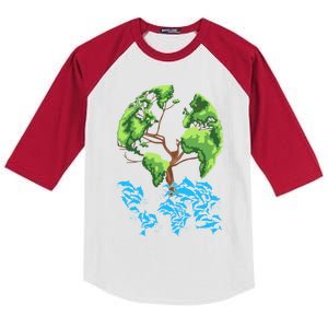 Earth Day Save Our Planet Environt Protection Funny Gift Kids Colorblock Raglan Jersey