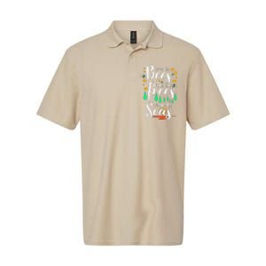 Earth Day Save The Bees Plant More Trees Clean The Seas Funny Softstyle Adult Sport Polo