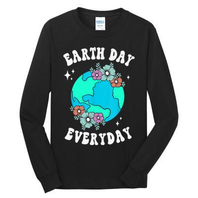 Earth Day Save Our Home Plant More Trees Go Planet Tall Long Sleeve T-Shirt