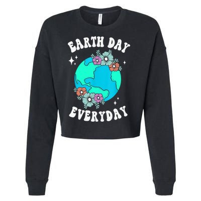 Earth Day Save Our Home Plant More Trees Go Planet Cropped Pullover Crew