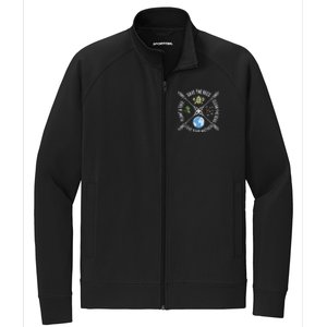 Earth Day Save The Bees Plant More Trees Clean The Seas Stretch Full-Zip Cadet Jacket