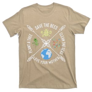 Earth Day Save The Bees Plant More Trees Clean The Seas T-Shirt