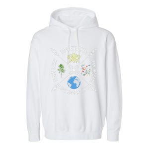 Earth Day Save The Bees Plant More Trees Clean The Seas Garment-Dyed Fleece Hoodie