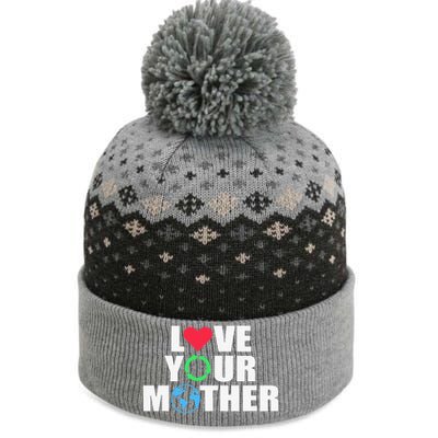 Earth Day Save The Planet Mother Earth Love Long Sleeve The Baniff Cuffed Pom Beanie