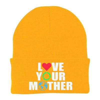 Earth Day Save The Planet Mother Earth Love Long Sleeve Knit Cap Winter Beanie