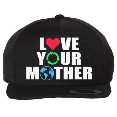 Earth Day Save The Planet Mother Earth Love Long Sleeve Wool Snapback Cap