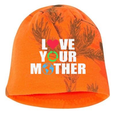 Earth Day Save The Planet Mother Earth Love Long Sleeve Kati - Camo Knit Beanie