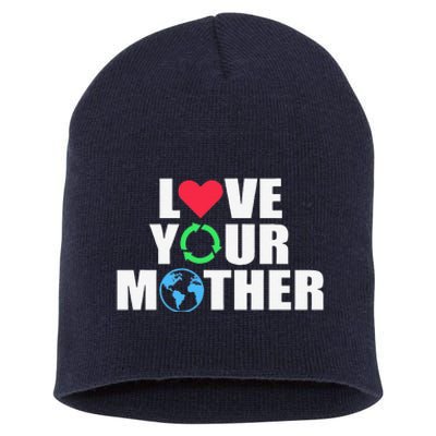 Earth Day Save The Planet Mother Earth Love Long Sleeve Short Acrylic Beanie