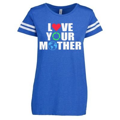 Earth Day Save The Planet Mother Earth Love Long Sleeve Enza Ladies Jersey Football T-Shirt