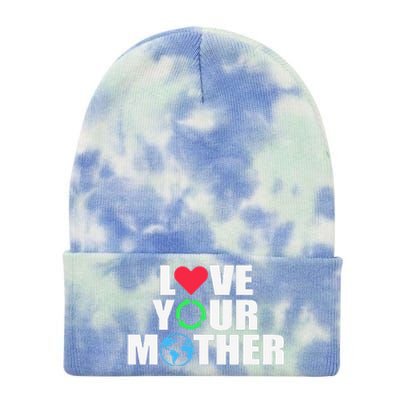 Earth Day Save The Planet Mother Earth Love Long Sleeve Tie Dye 12in Knit Beanie