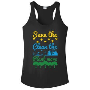 Earth Day Save The Bees Clean The Seas Plant More Trees Gift Ladies PosiCharge Competitor Racerback Tank