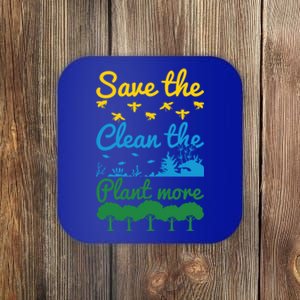 Earth Day Save The Bees Clean The Seas Plant More Trees Gift Coaster