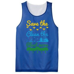 Earth Day Save The Bees Clean The Seas Plant More Trees Gift Mesh Reversible Basketball Jersey Tank