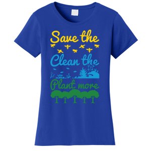 Earth Day Save The Bees Clean The Seas Plant More Trees Gift Women's T-Shirt