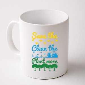 Earth Day Save The Bees Clean The Seas Plant More Trees Gift Coffee Mug