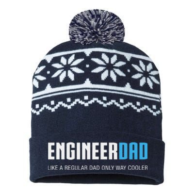 Engineer Dad Shirts Funny Cute Fathers Day Gift USA-Made Snowflake Beanie