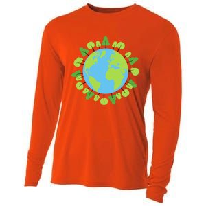 Earth Day Save The Planet Awareness Nature Love Trees Gift Cooling Performance Long Sleeve Crew