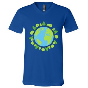 Earth Day Save The Planet Awareness Nature Love Trees Gift V-Neck T-Shirt