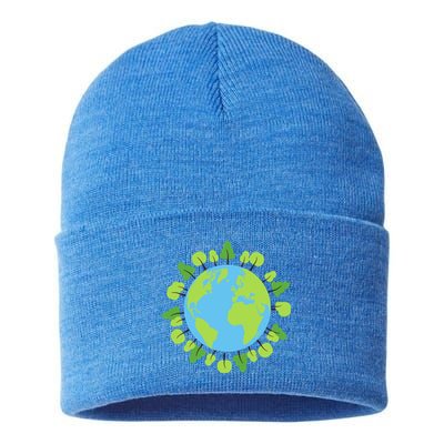 Earth Day Save The Planet Awareness Nature Love Trees Gift Sustainable Knit Beanie