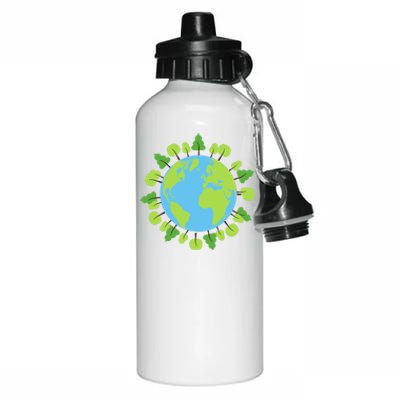 Earth Day Save The Planet Awareness Nature Love Trees Gift Aluminum Water Bottle