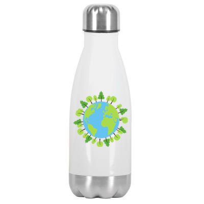 Earth Day Save The Planet Awareness Nature Love Trees Gift Stainless Steel Insulated Water Bottle