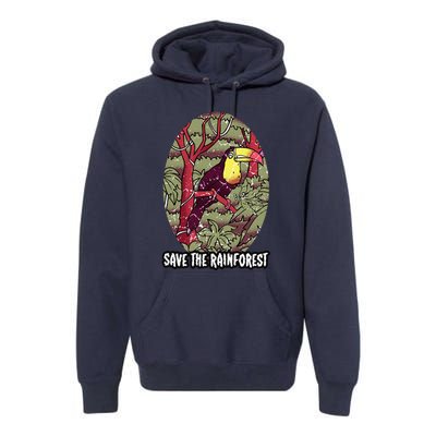 Earth Day Save The Rainforest Jungle Vintage Premium Hoodie