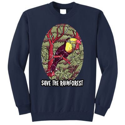 Earth Day Save The Rainforest Jungle Vintage Tall Sweatshirt