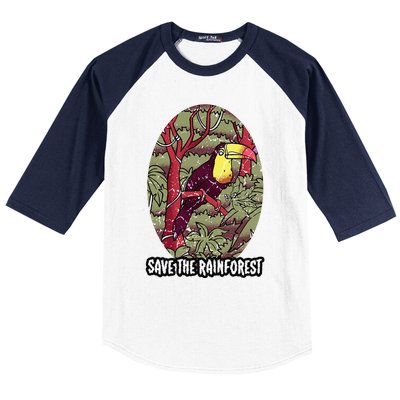 Earth Day Save The Rainforest Jungle Vintage Baseball Sleeve Shirt