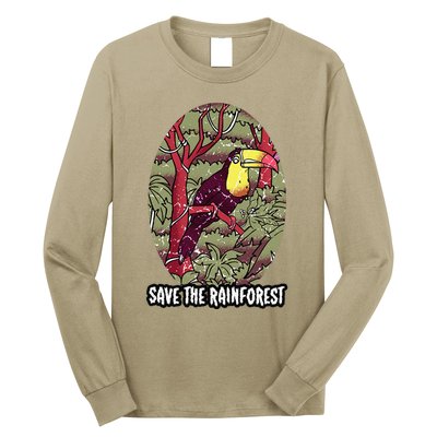 Earth Day Save The Rainforest Jungle Vintage Long Sleeve Shirt