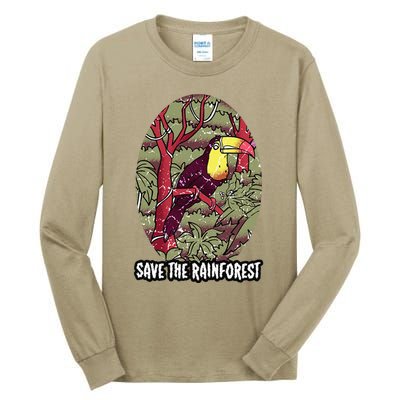 Earth Day Save The Rainforest Jungle Vintage Tall Long Sleeve T-Shirt