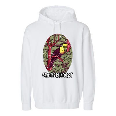 Earth Day Save The Rainforest Jungle Vintage Garment-Dyed Fleece Hoodie