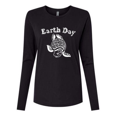 Earth Day Sea Turtle Animal Nature Conservation Activist Gift Womens Cotton Relaxed Long Sleeve T-Shirt