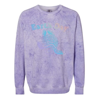 Earth Day Sea Turtle Animal Nature Conservation Activist Cool Gift Colorblast Crewneck Sweatshirt