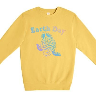 Earth Day Sea Turtle Animal Nature Conservation Activist Cool Gift Premium Crewneck Sweatshirt