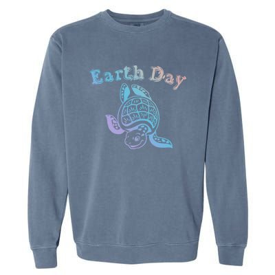 Earth Day Sea Turtle Animal Nature Conservation Activist Cool Gift Garment-Dyed Sweatshirt