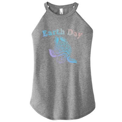 Earth Day Sea Turtle Animal Nature Conservation Activist Cool Gift Women’s Perfect Tri Rocker Tank