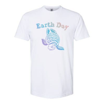 Earth Day Sea Turtle Animal Nature Conservation Activist Cool Gift Softstyle CVC T-Shirt