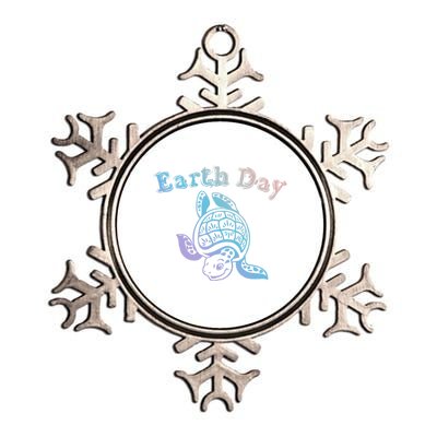 Earth Day Sea Turtle Animal Nature Conservation Activist Cool Gift Metallic Star Ornament