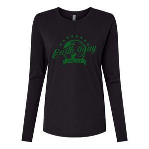 Earth Day Since 1970 Retro Globe Science Gift Womens Cotton Relaxed Long Sleeve T-Shirt