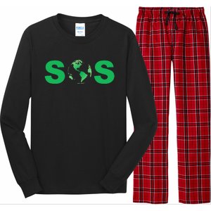 Earth Day SOS ProScience Save The Planet Sustainability Long Sleeve Pajama Set